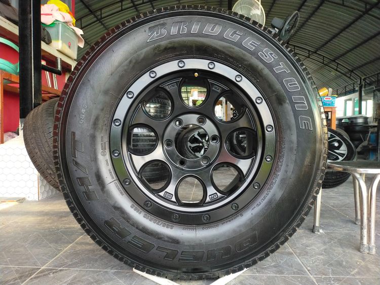 แม็กapp ขอบ16 กว้าง8.5 et0พร้อมยางบริสโตน 265 70 16 ปี23 ยางสวยมีตุ่มหน้ายางทุกเส้น ใส่กระบะตัวสูงได้ทุกรุ่น mpv