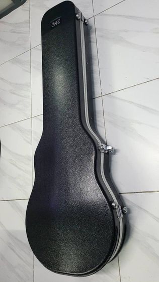 Hardcase TAKABE Vintage Japan ฮาร์ดเคสกีต้าร์ทรง Dreadnought 41"วัสดุหนังสีดำ ภายในบุกำมะหยี่สีน้ำเงิน ตัวล้อค บานพับ หูหิ้ว ใช้งานได้ปกติ รูปที่ 7