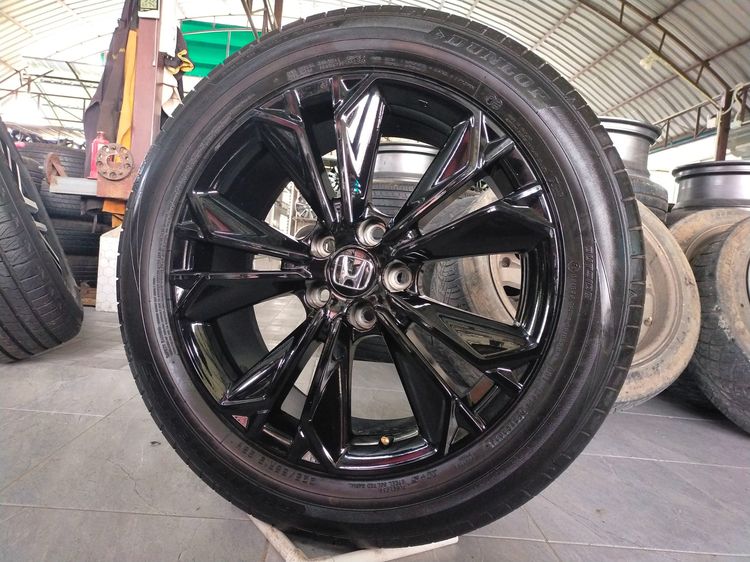 แม็กฮอนด้า ขอบ19 สีอบpowder coat พร้อมยางดันลอป 225 55 19 ปี24 ยางสวยทุกเส้นใส่ CRV g6 ตัวท็อปและตัวรองท็อป แปลงใส่ยี่ห้ออื่น 5 รู 120 รูปที่ 2