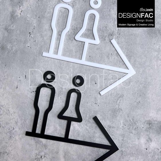 ป้ายบอกทาง ป้ายลูกศรบอกทาง ป้ายบอกทางห้องน้ำ สไตล์โมเดิร์น มินิมอล มูจิ รูปที่ 8