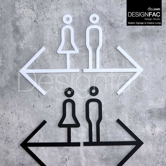 ป้ายบอกทาง ป้ายลูกศรบอกทาง ป้ายบอกทางห้องน้ำ สไตล์โมเดิร์น มินิมอล มูจิ รูปที่ 7