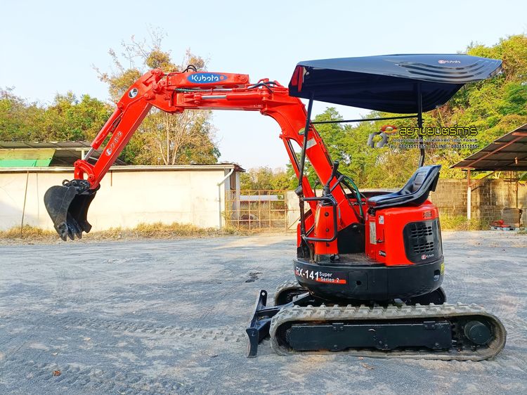  รถขุด แบคโฮ  Kubota RX-141  ขนาด 1.4 ตัน PC14   คอนโทรลน้ำมัน แทรคยาง บูมอาร์มสไลด์ รูปที่ 3