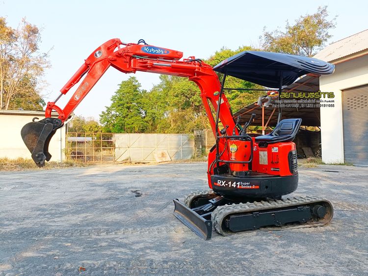  รถขุด แบคโฮ  Kubota RX-141  ขนาด 1.4 ตัน PC14   คอนโทรลน้ำมัน แทรคยาง บูมอาร์มสไลด์ รูปที่ 2