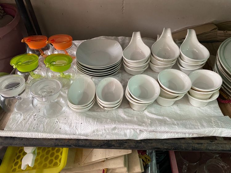จาน ถ้วย แก้ว รวม 90 ชิ้น (ไม่เคยใช้งาน) รูปที่ 3
