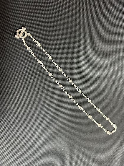 สร้อยเงินเก่า ลายเท่มันๆ ตอกโค้ด 92.5 ขนาดยาว 20 นิ้ว กว้าง 5 มิล ตะขอไอโอ แข็งแรง น้ำหนัก 29.1 กรัม  รูปที่ 4