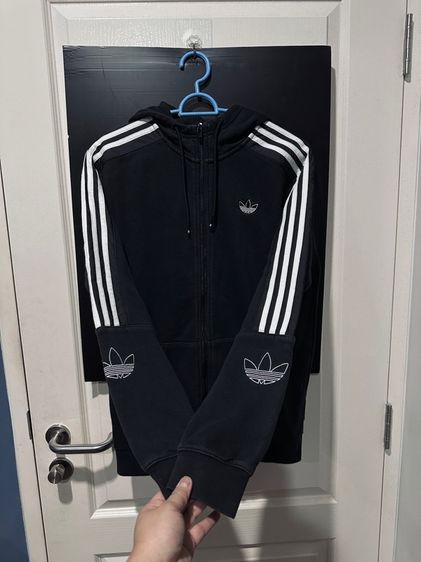 เสื้อสเวิต์เตอร์สีดำ(ฮู้ด) แบรนด์ Addidas รูปที่ 10