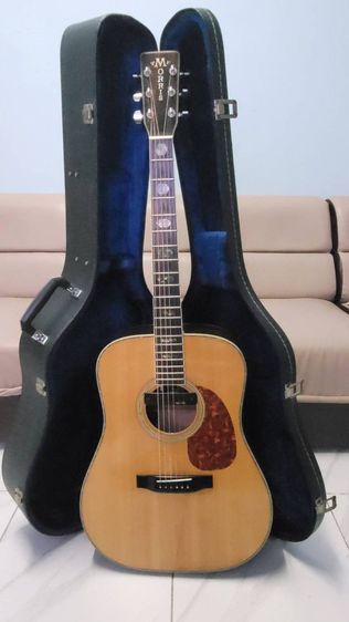 Hardcase TAKABE Vintage Japan ฮาร์ดเคสกีต้าร์ทรง Dreadnought 41"วัสดุหนังสีดำ ภายในบุกำมะหยี่สีน้ำเงิน ตัวล้อค บานพับ หูหิ้ว ใช้งานได้ปกติ รูปที่ 13