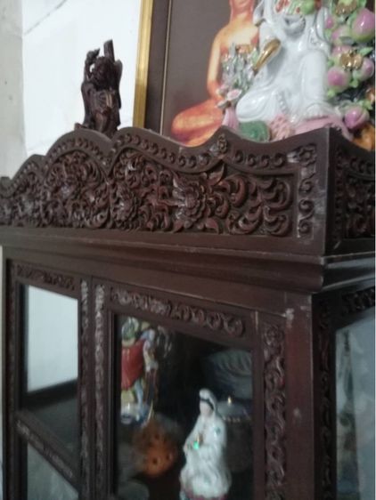 ตู้ไม้สักโบราณ​ งานแฮนด์เมค อายุเกิน​60ปี รูปที่ 3