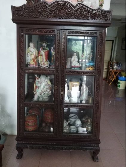 ตู้ไม้สักโบราณ​ งานแฮนด์เมค อายุเกิน​60ปี