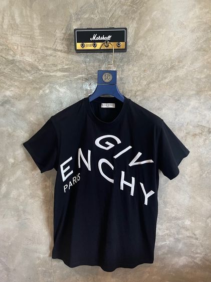 Givenchy Refracted-Design Logo-Embroidered TShirt Black Size xs อก 44 