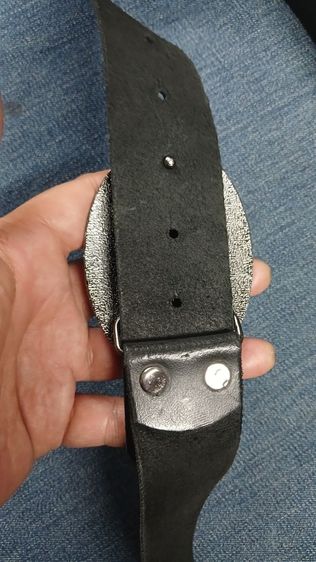 เข็มขัดหนังแท้ งานแฟชั่น เอว 34 ถึง 37 กว้าง 1.5 ยาวรวมหัว 42 หนังสวย มีรอยตามใช้ รูปที่ 9