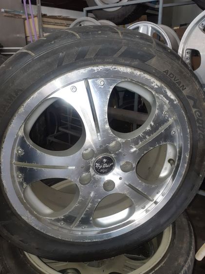 ขายถูกล้อแม็กมือสองนำเข้าญี่ปุ่น5รูขอบ19สภาพเดิมชุดละ6000บาท4วง รูปที่ 4