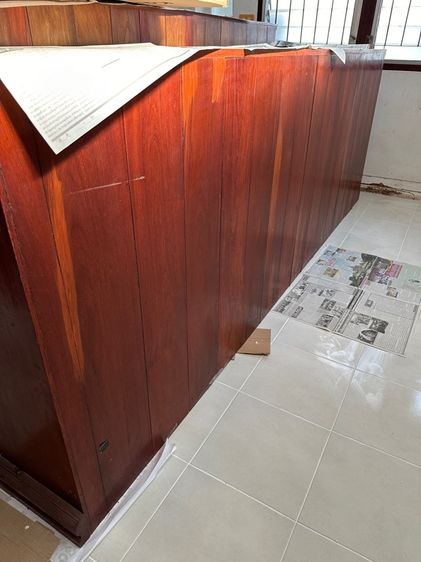 ตู้ไม้มะค่าสองชั้นยาว 3 เมตรซ้อนกัน รูปที่ 8