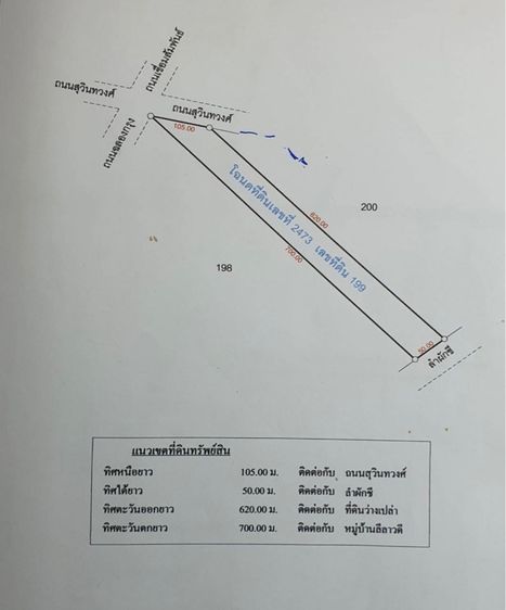 ที่ดินทำเลทอง อยู่ติดถนนสุวินทวงศ์  ที่ดิน 8,780 ตารางวา หรือ 21-3-80 ไร่  รูปที่ 2