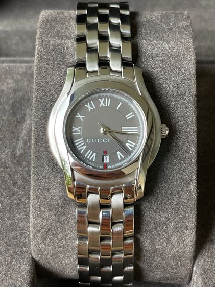 GUCCI 5500L 27 mm Gray Dial Swiss Quartz Steel Women’s Watch รูปที่ 4