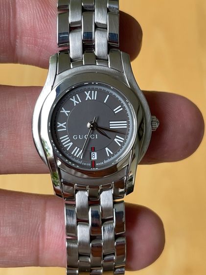 GUCCI 5500L 27 mm Gray Dial Swiss Quartz Steel Women’s Watch รูปที่ 9