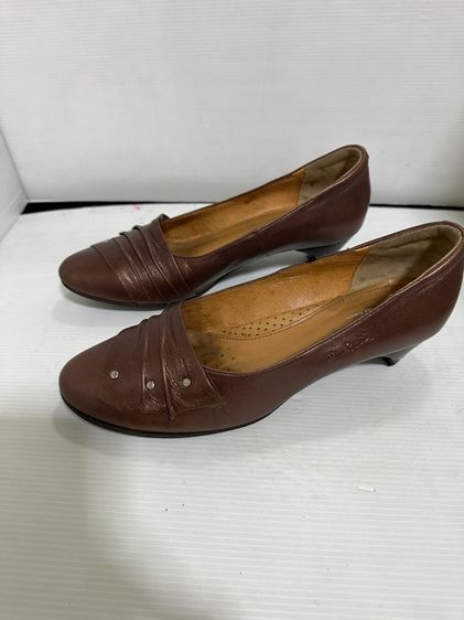 รองเท้าหนังแท้สีดำและสีน้ำตาล รูปที่ 8