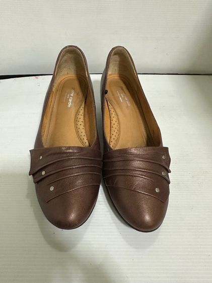 รองเท้าหนังแท้สีดำและสีน้ำตาล รูปที่ 9