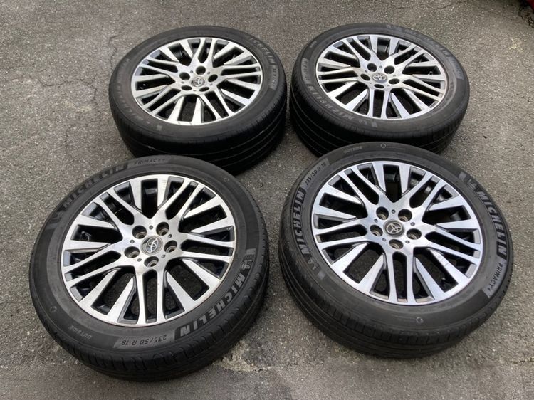 ล้อ Toyota Alphard Velfire 30 รุ่นTop SC 18 นิ้ว 5 รู 114 ล้อเดิมสภาพดี ไม่เคยซ่อม พร้อมยาง Michelin 235 50 18 ปลายปี2021 รูปที่ 3