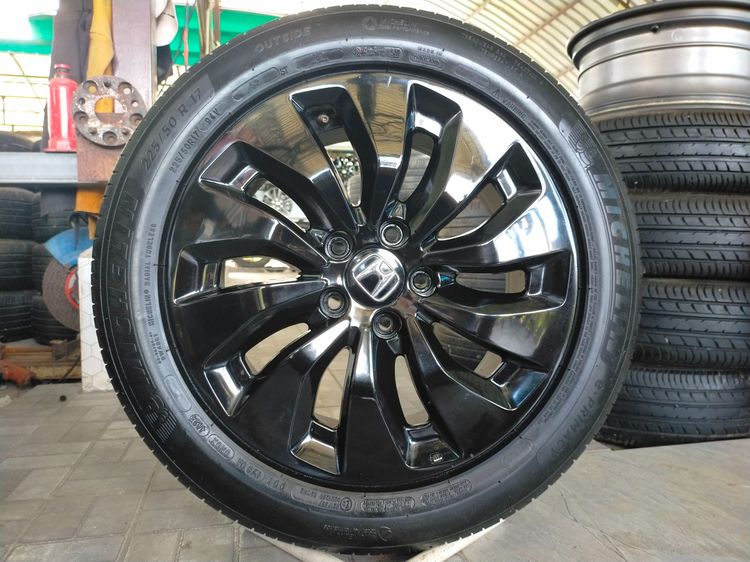 แม็กฮอนด้าaccord hybrid ขอบ17 พร้อมยางมิชลิน 225 50 17 ปี23 ใส่ civic แอคคอด ได้ทุกรุ่น รูปที่ 2