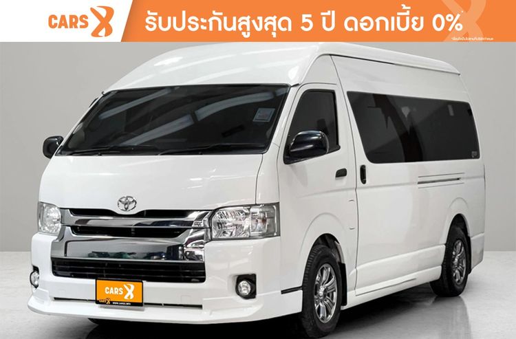 Toyota Commuter 2019 3.0 Van ดีเซล ไม่ติดแก๊ส เกียร์อัตโนมัติ ขาว
