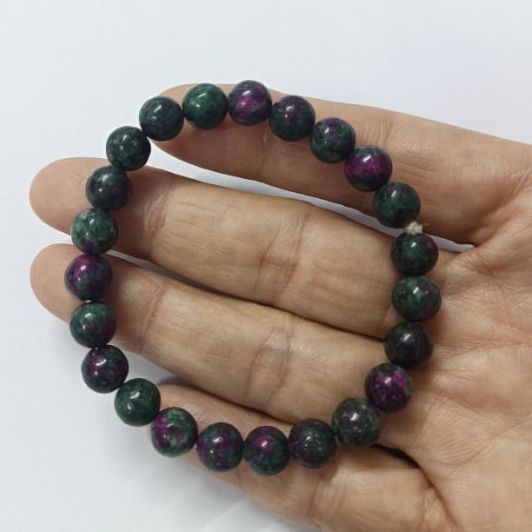 สร้อยข้อมือหินแท้ รูบี้ซอยไซต์ (Ruby Zoisite) รูปที่ 2