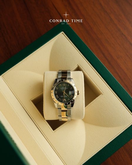 Rolex Datejust 178343 Olive Green Roman Dial Two-Tone Oyster 2018 31mm. Fullset 99 รูปที่ 2