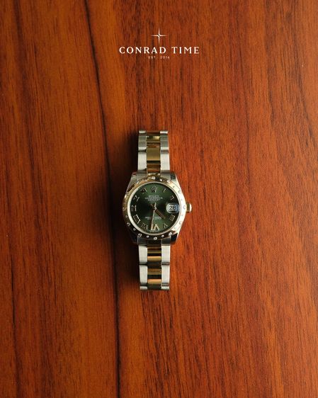 Rolex Datejust 178343 Olive Green Roman Dial Two-Tone Oyster 2018 31mm. Fullset 99 รูปที่ 3