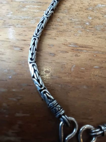 สร้อยเงิน รมดำ งานดี สวยงามมาก ยาว 25 นิ้ว หนาประมาณ 3.5 มิล หนัก 45.1 กรัม รูปที่ 7