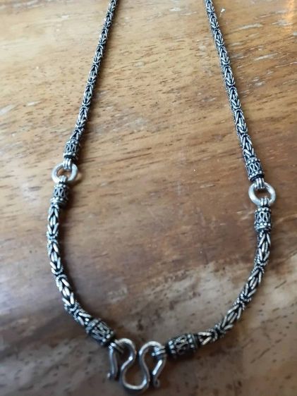 สร้อยคอเงินแท้ ลายนิยม ยาว 24 นิ้ว 3.5 มิล ห้อยพระได้ 3องค์ 32.7 กรัม  รูปที่ 4