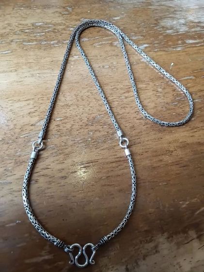 สร้อยคอเงินแท้ 24 นิ้ว สวยงาม ลายนิยม ห้อยพระได้ 3 องค์ 2.5 มิล 22.8 กรัม รูปที่ 9