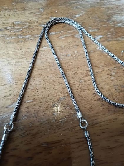 สร้อยคอเงินแท้ 24 นิ้ว สวยงาม ลายนิยม ห้อยพระได้ 3 องค์ 2.5 มิล 22.8 กรัม รูปที่ 7