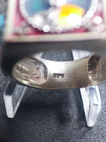 แหวน รวย เพิ่ม พูน วัดพัฒนา(ดอนกร่าง) เนื้อเvินลงยา เบอร์ 14 (54) ปี 2558 รูปที่ 4