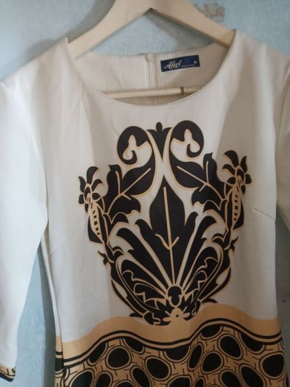 ชุดเดรส..ผ้าเกาหลี...อก38ยาว35..ค่ะความยาวแขน15สีครีมนะคะ รูปที่ 5