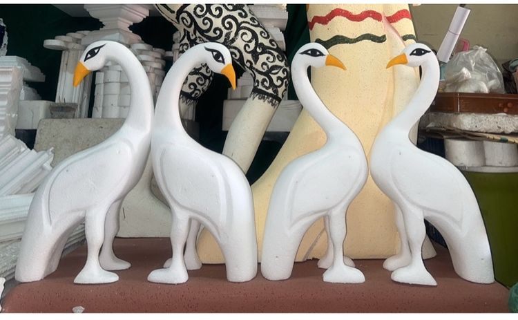 แกะสลักโฟมหงส์กวางช้าง พุ่มกฐินนกยูง รูปที่ 14