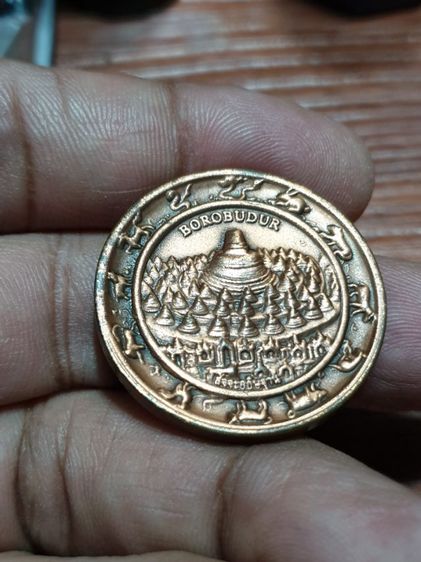 เหรียญจตุคามรามเทพ มหาเทพพระนารายณ์ รุ่น สัจจะอธิษฐาน บุโรพุทโธ (หมอลักษณ์ฟันธง) ปี 2550 ขนาด 3.2ซม. รูปที่ 5