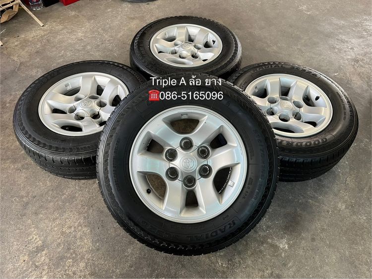 อื่นๆ อะลูมิเนียมอัลลอย 15" ✨ล้อแม็ก 6รู139✨Toyota Sport Rider D4D ขอบ 15 แถมยาง 215-70-15 Goodride ปี 23