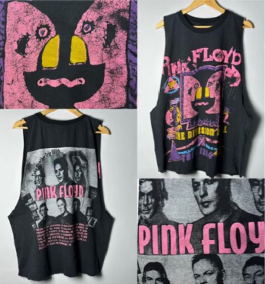 ดำ XXL ไม่มีแขน อื่นๆ RARE. Pink Floyd 90s 