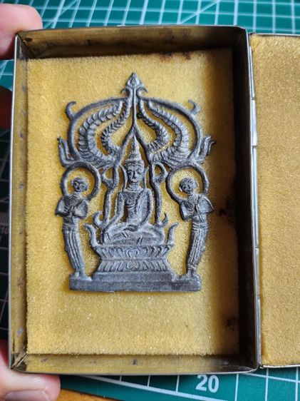 พระปรุหนัง กรุวัดพุทไธศวรรย์ พิมพ์ขอเบ็ดเนื้อชินเงิน อยุธยา สภาพสวยเดิมๆ รูปที่ 3