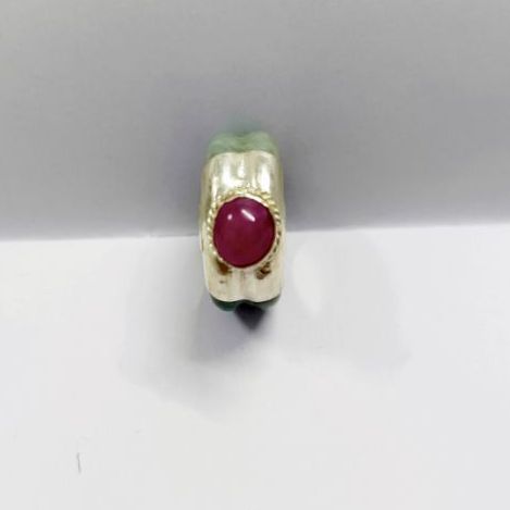 แหวนหยกแท้ประดับพลอยทับทิม (Ruby)  รูปที่ 10