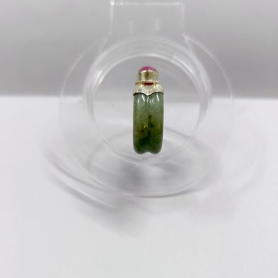 แหวนหยกแท้ประดับพลอยทับทิม (Ruby)  รูปที่ 9