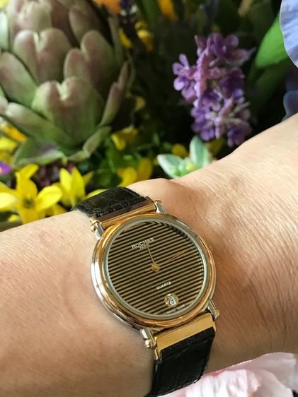 ทอง อื่นๆ  ลดราคา Rochas นาฬิกาแบรนด์สวิสแท้ งานดี มีดีไซน์ สภาพดี เครื่อง quartz