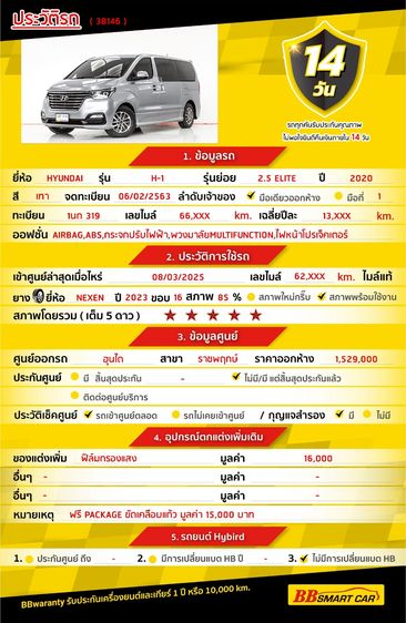 Hyundai H-1  2020 2.5 Elite Utility-car ดีเซล ไม่ติดแก๊ส เกียร์อัตโนมัติ เทา รูปที่ 2
