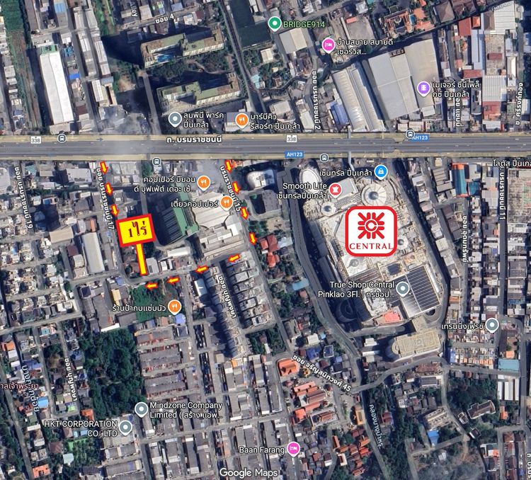 ขายที่ดินทำเลดี 1ไร่ ใกล้เซ็นทรัลปิ่นเกล้า แขวงอรุณอมรินทร์ เขตบางกอกน้อย กรุงเทพฯ