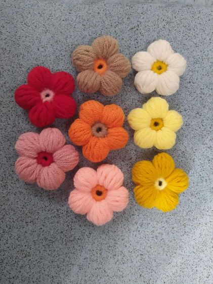 ดอกไม้ไหมพรม รูปที่ 6