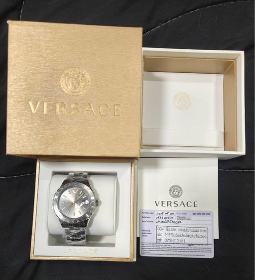 เงิน โลหะ นาฬิกา Versace 