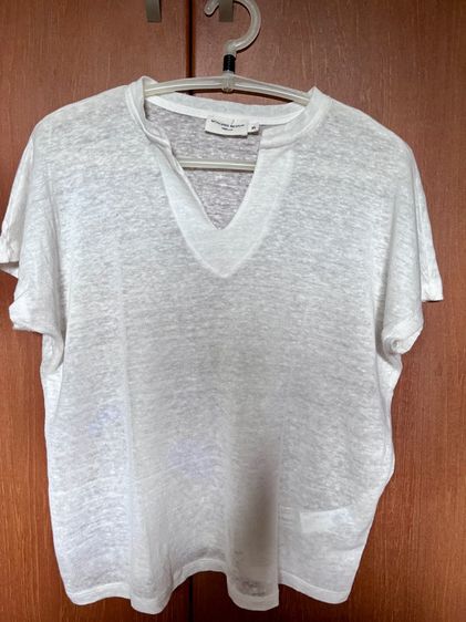 แขนสั้น ขาว EU 36 เสื้อทีเชิ้ต อื่นๆ เสื้อลินินแท้