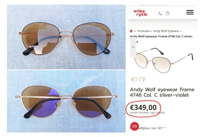 แว่นตาลักซ์ชัวรีแบรนด์อิสระจากออสเตรียที่โดดเด่นที่สุด ANDY WOLF เลนส์กระจกคริสตัลไฮ–คลาสญี่ปุ่น FLYING HORUS สีน้ำตาล–ตอร์ติญ่า...Authentic ANDY WOLF handcrafted in Morez, Jura Mountains, France
 รูปที่ 5