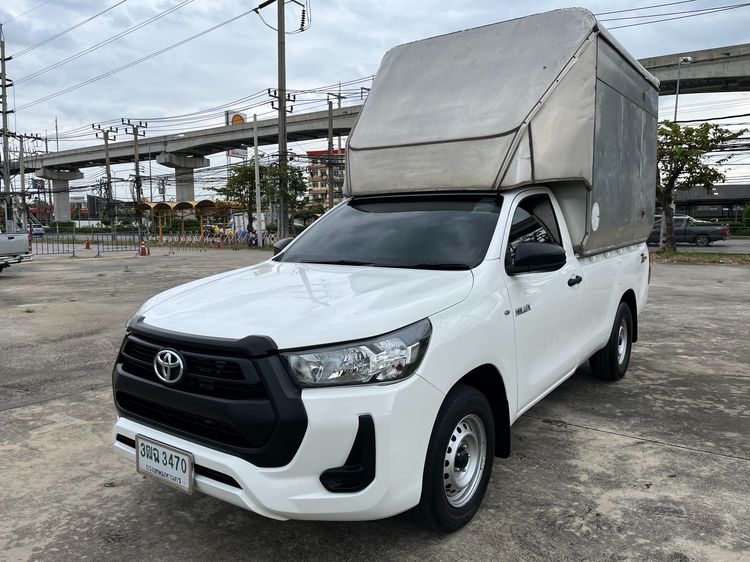 Toyota Hilux Revo 2021 2.4 Entry Pickup ดีเซล ไม่ติดแก๊ส เกียร์ธรรมดา ขาว
