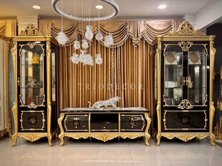 GRAND CASA EMPERADOR LUXURY BAROQUE EXCLUSIVE TV SHOWCASE ชุดตู้วางทีวี พร้อมตู้โชว์ (3ชิ้น) รุ่น แกรนด์ คาซ่า เอ็มเพอราโด รูปที่ 2